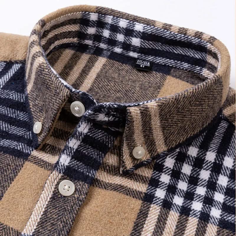 ELIJAH | Flannel shirt with button-down collar