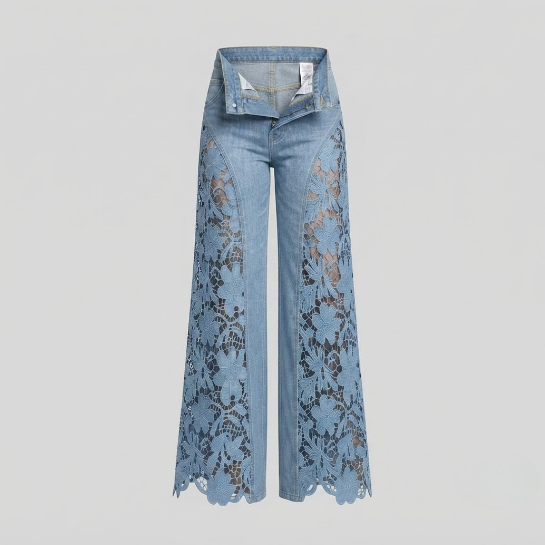 HANNAH | Wide-leg jeans with embroidery
