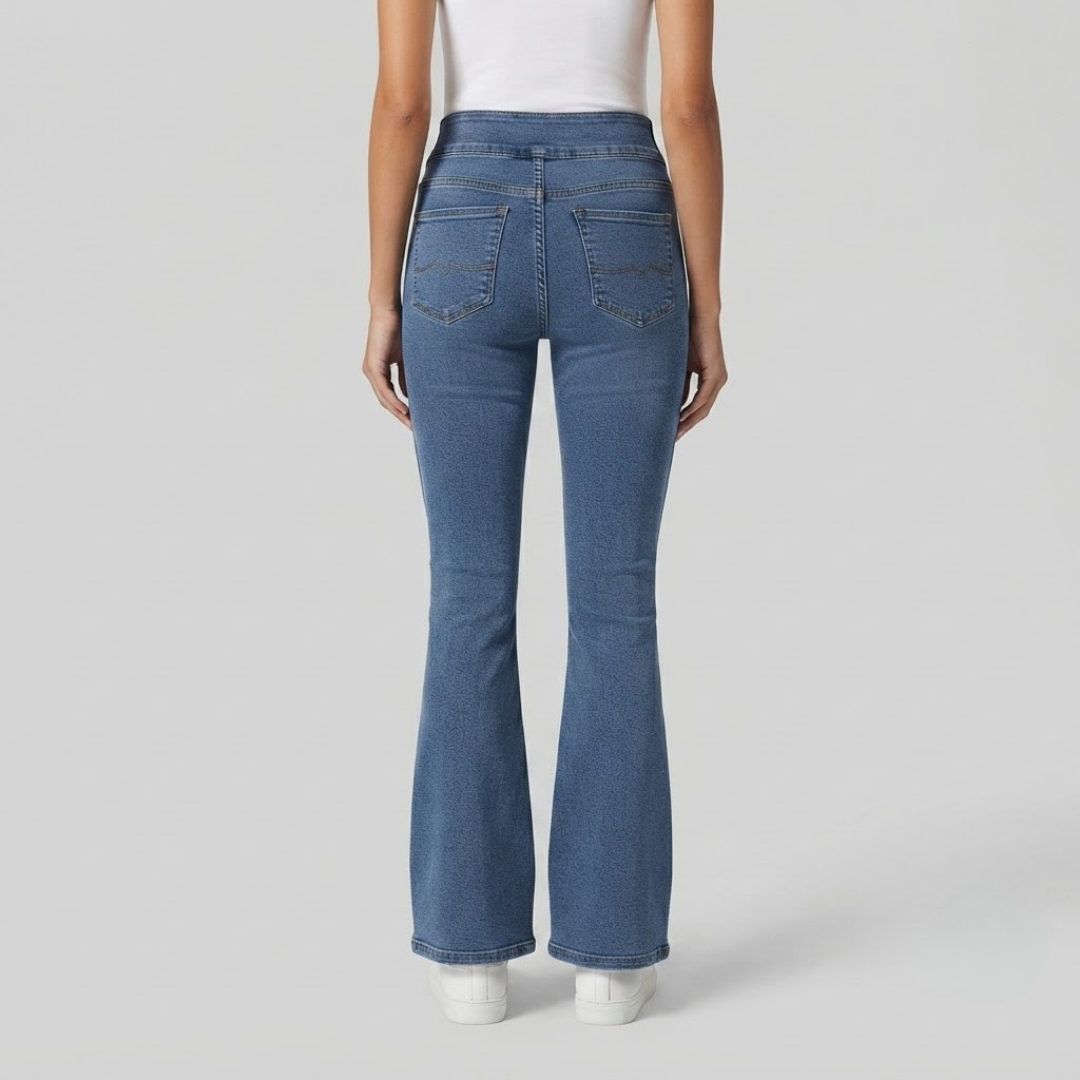 AMELIA | High-waist flare pants with stretch fit
