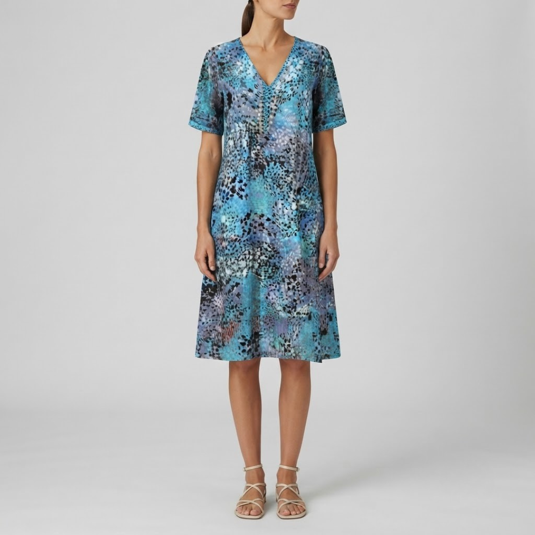 MAYA | Midi dress with vibrant print