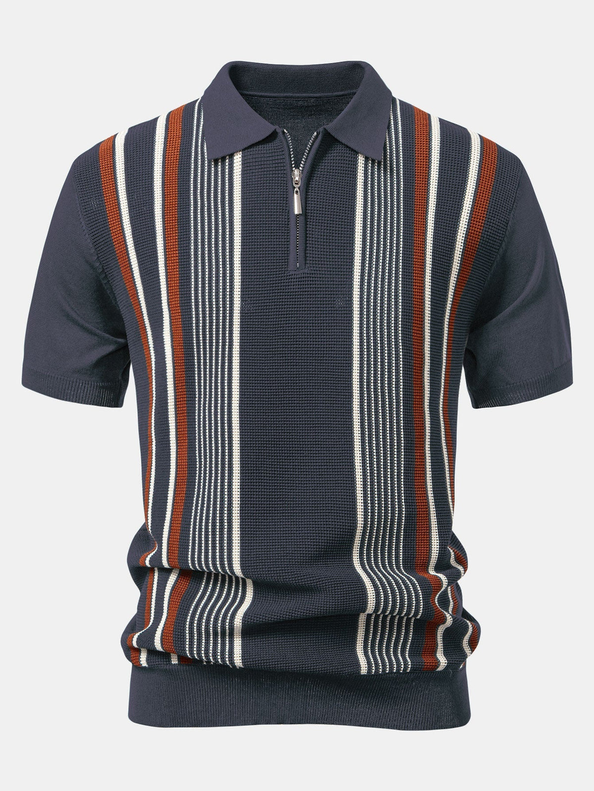 ETHAN | Knit polo with quarter-zip