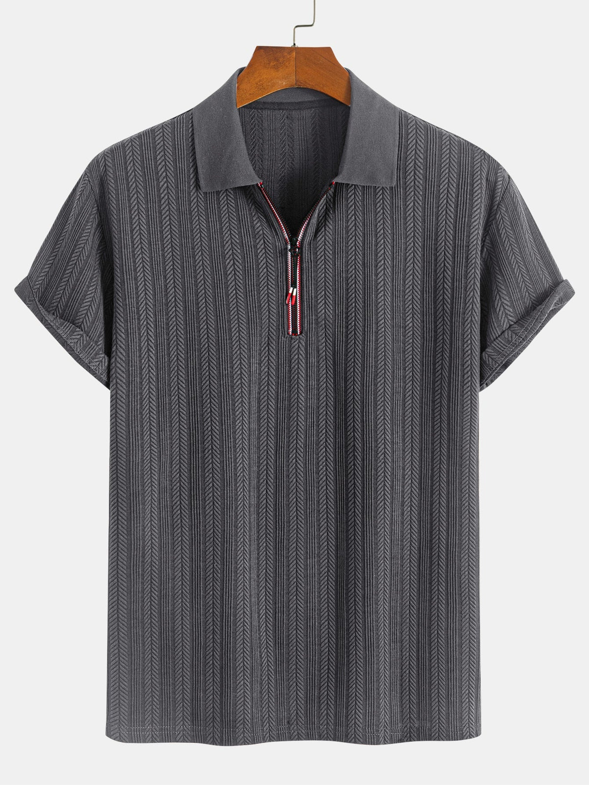 OLIVER | Polo with herringbone texture