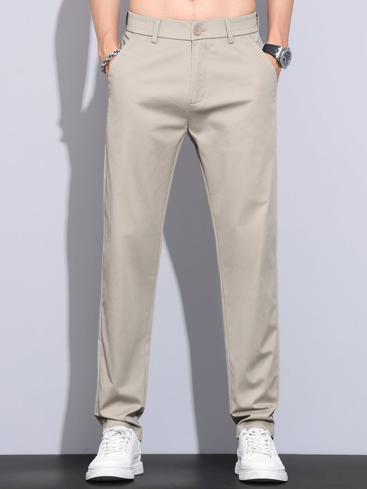 LILY | Straight pants with elastic waist