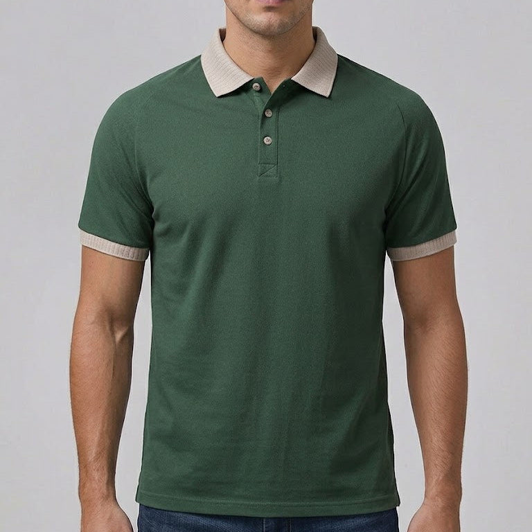 LEO | Polo with contrast collar