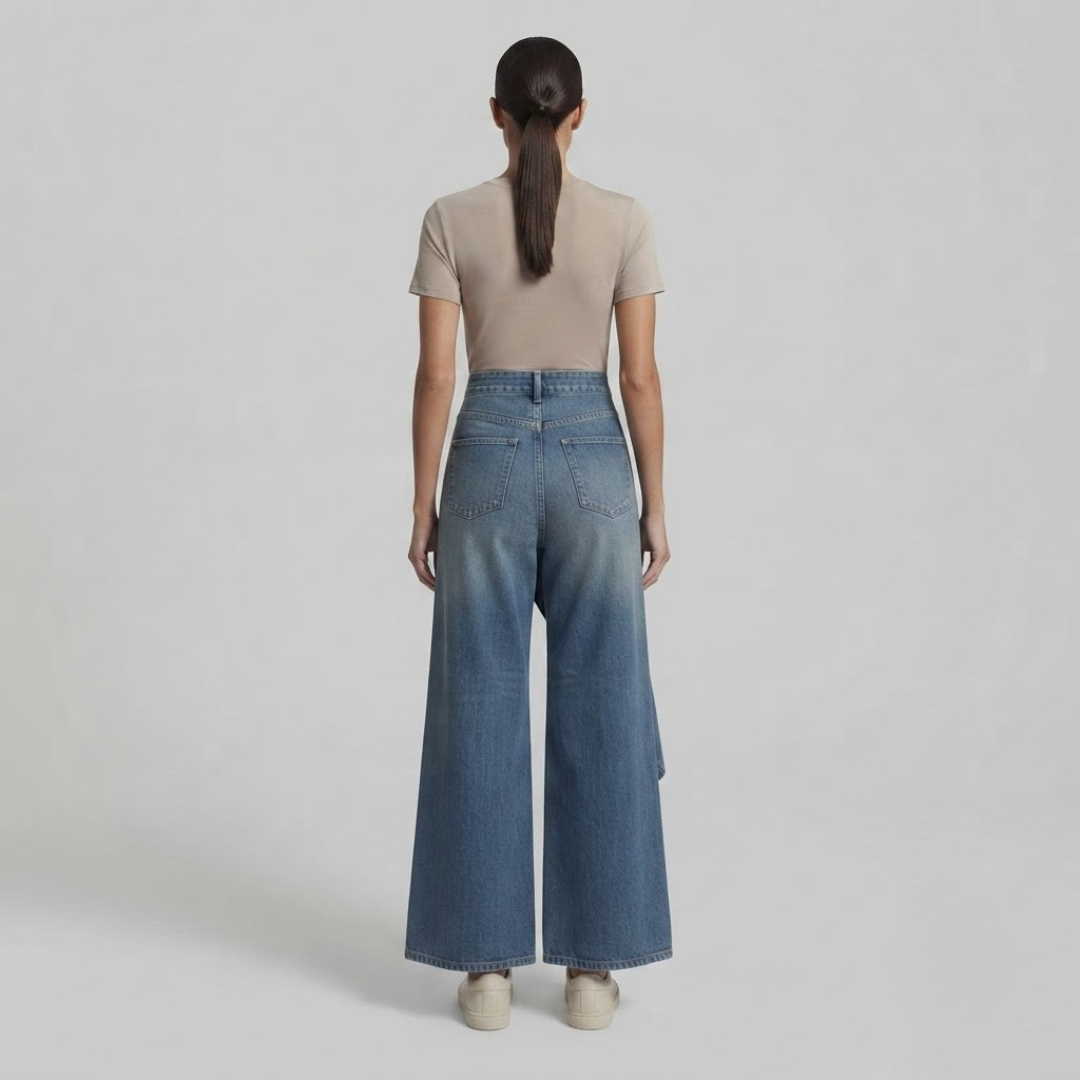 CHARLOTTE | Slim wrap jeans with stretch