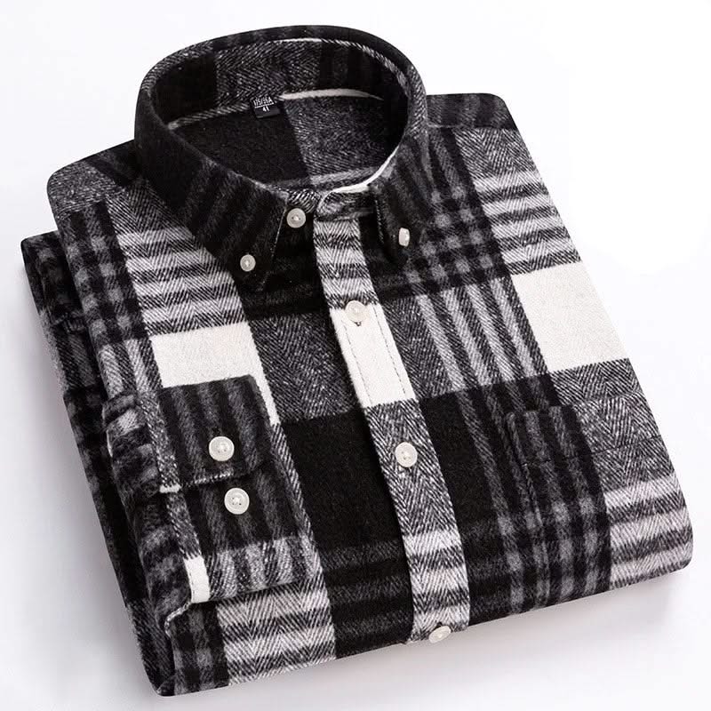 ELIJAH | Flannel shirt with button-down collar