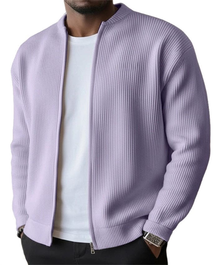 ANDRÉ FERRAN | Ribbed zip cardigan