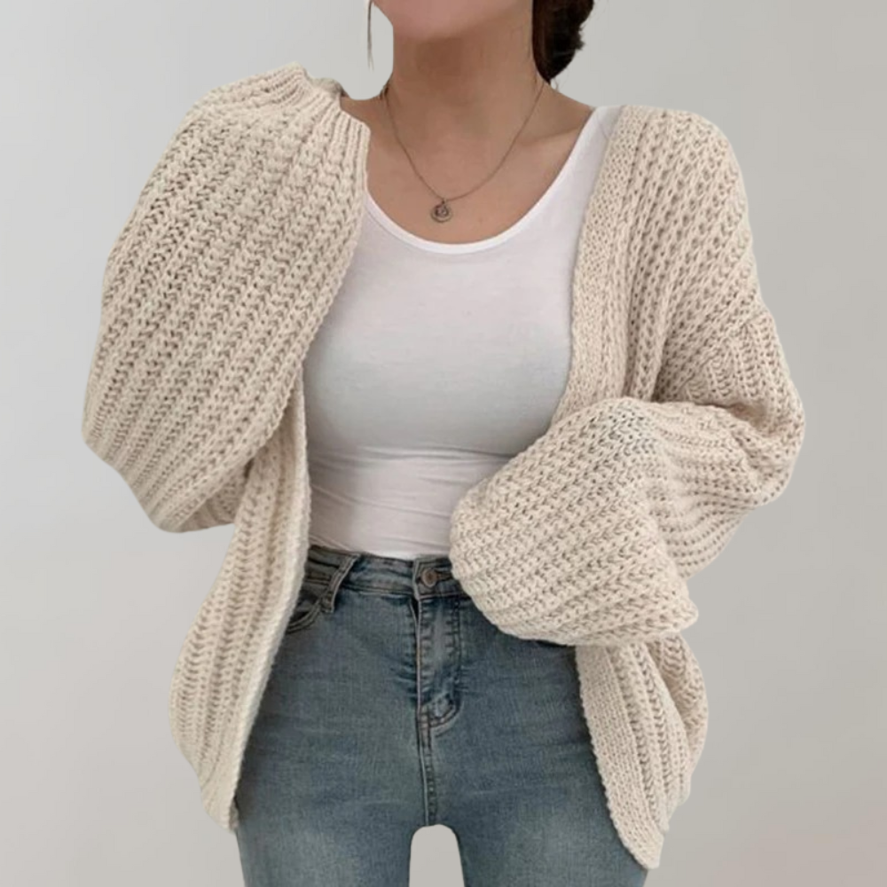 ZOE | Oversized cardigan with chunky knit