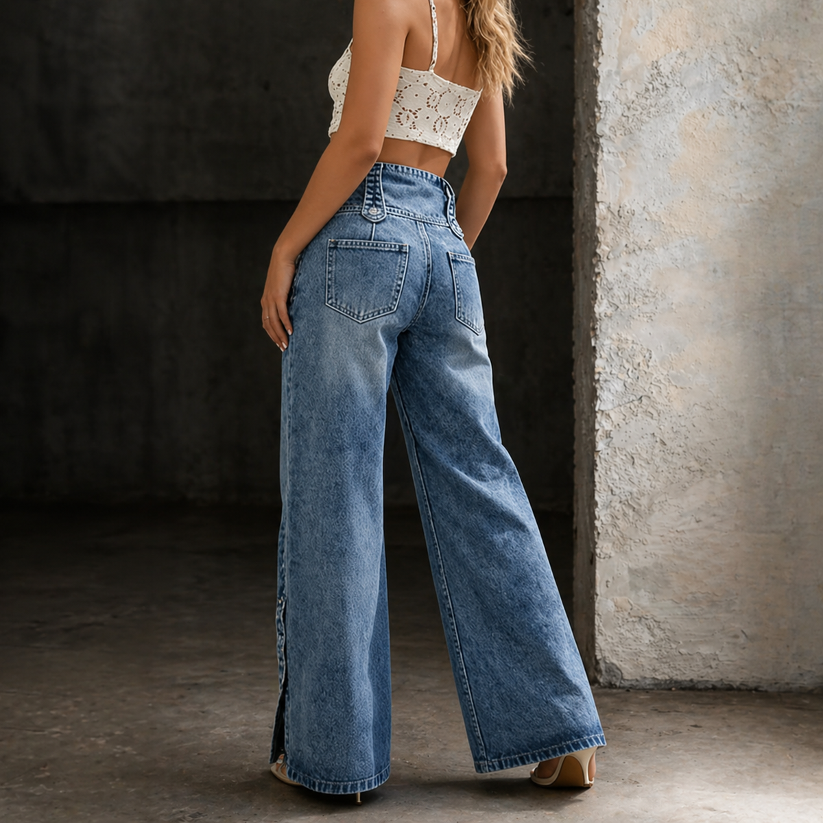 ZOE | High-waist jeans with side slits