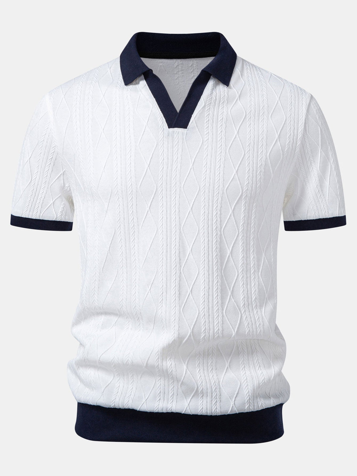 OWEN | Polo with geometric jacquard