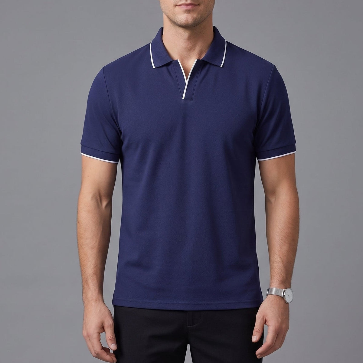 HENRY | Polo with Johnny collar