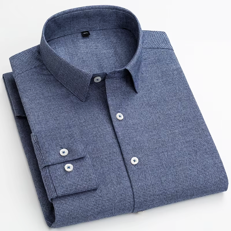 OLIVER | Shirt with micro houndstooth pattern