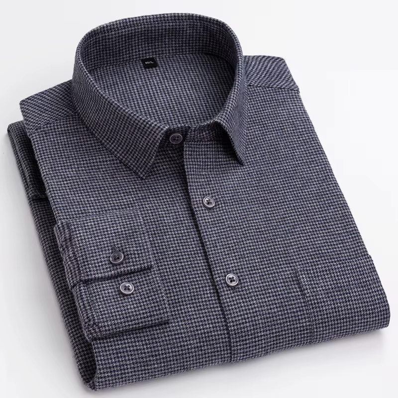 OLIVER | Shirt with micro houndstooth pattern