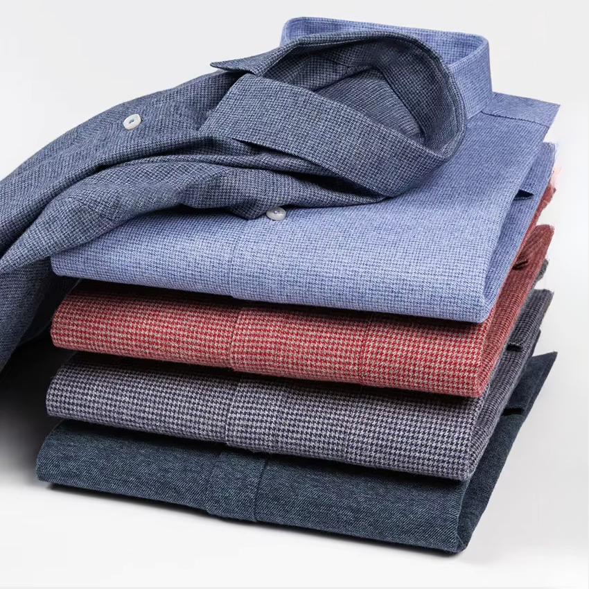 OLIVER | Shirt with micro houndstooth pattern
