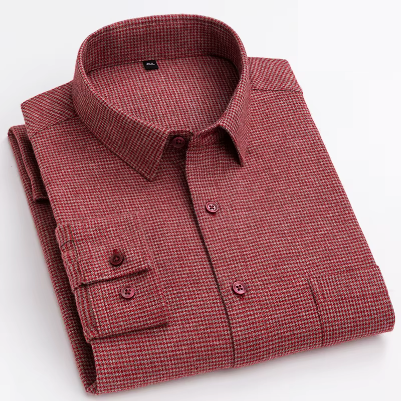 OLIVER | Shirt with micro houndstooth pattern