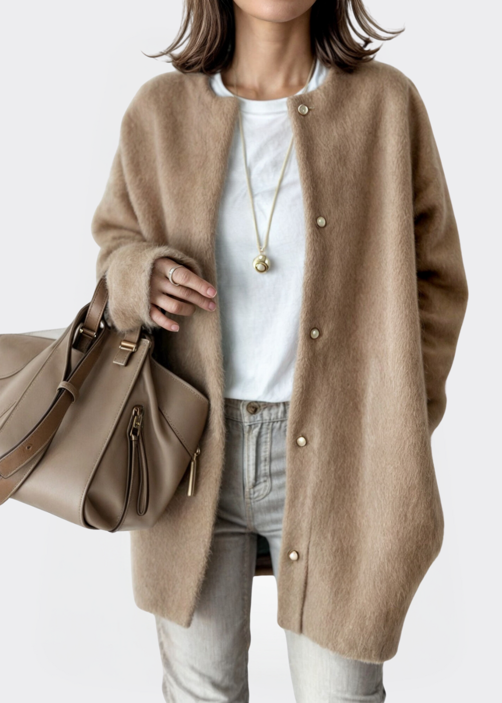 GRACE | Open-front cardigan with relaxed fit
