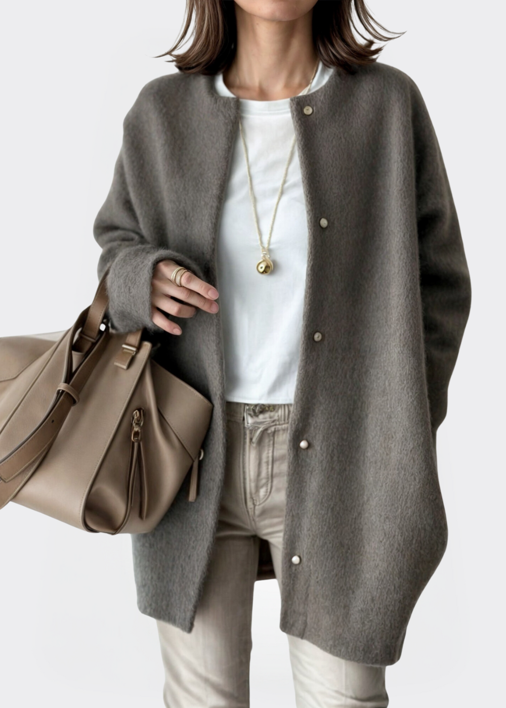 GRACE | Open-front cardigan with relaxed fit