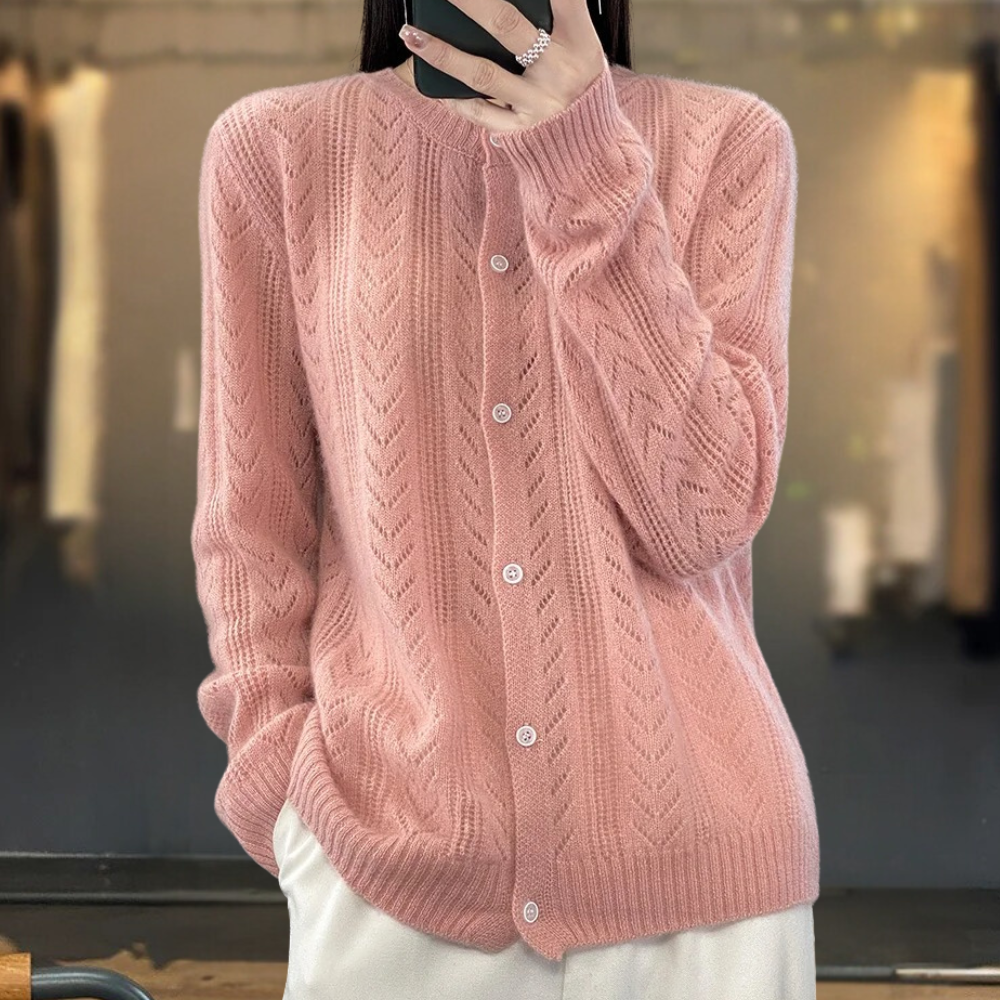 ELLA | Cardigan with cable-knit texture