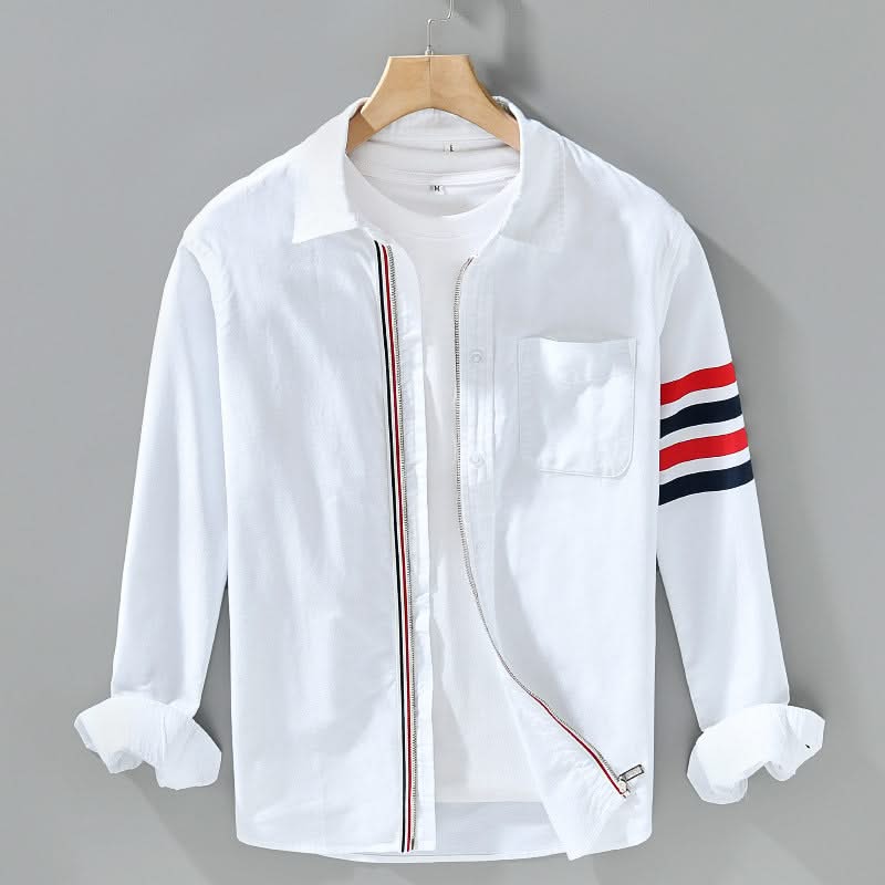 AUSTIN | Button-up shirt with stripe accents