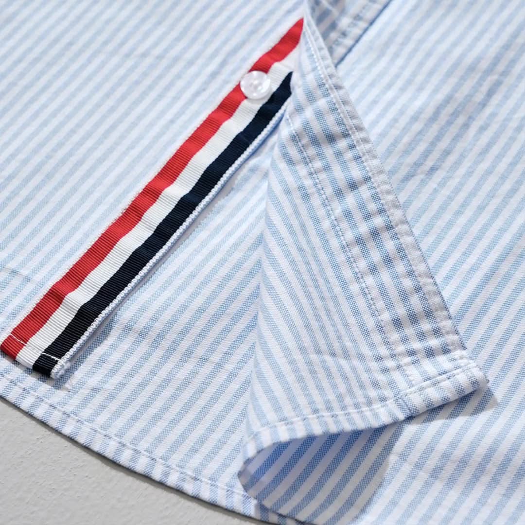 LUCAS | Striped shirt with point collar