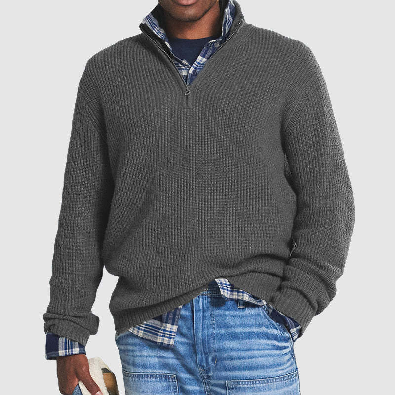 JAMES | Zip sweater with half-zip closure