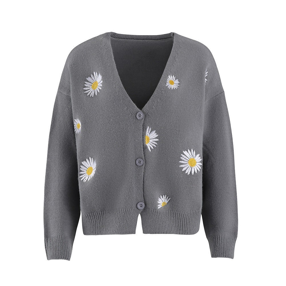 AVERY | Cardigan with floral embroidery