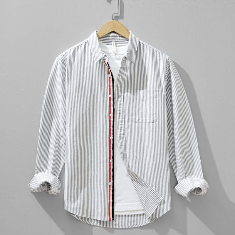 LUCAS | Striped shirt with point collar