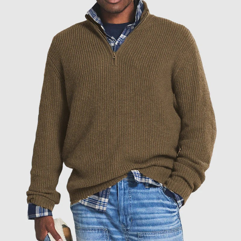 JAMES | Zip sweater with half-zip closure