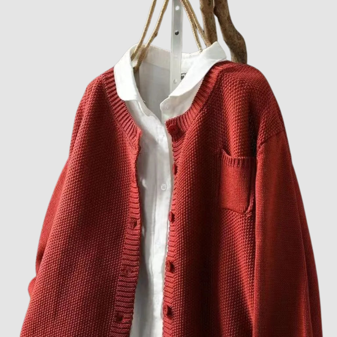 AMELIA | Knit cardigan with chest pocket
