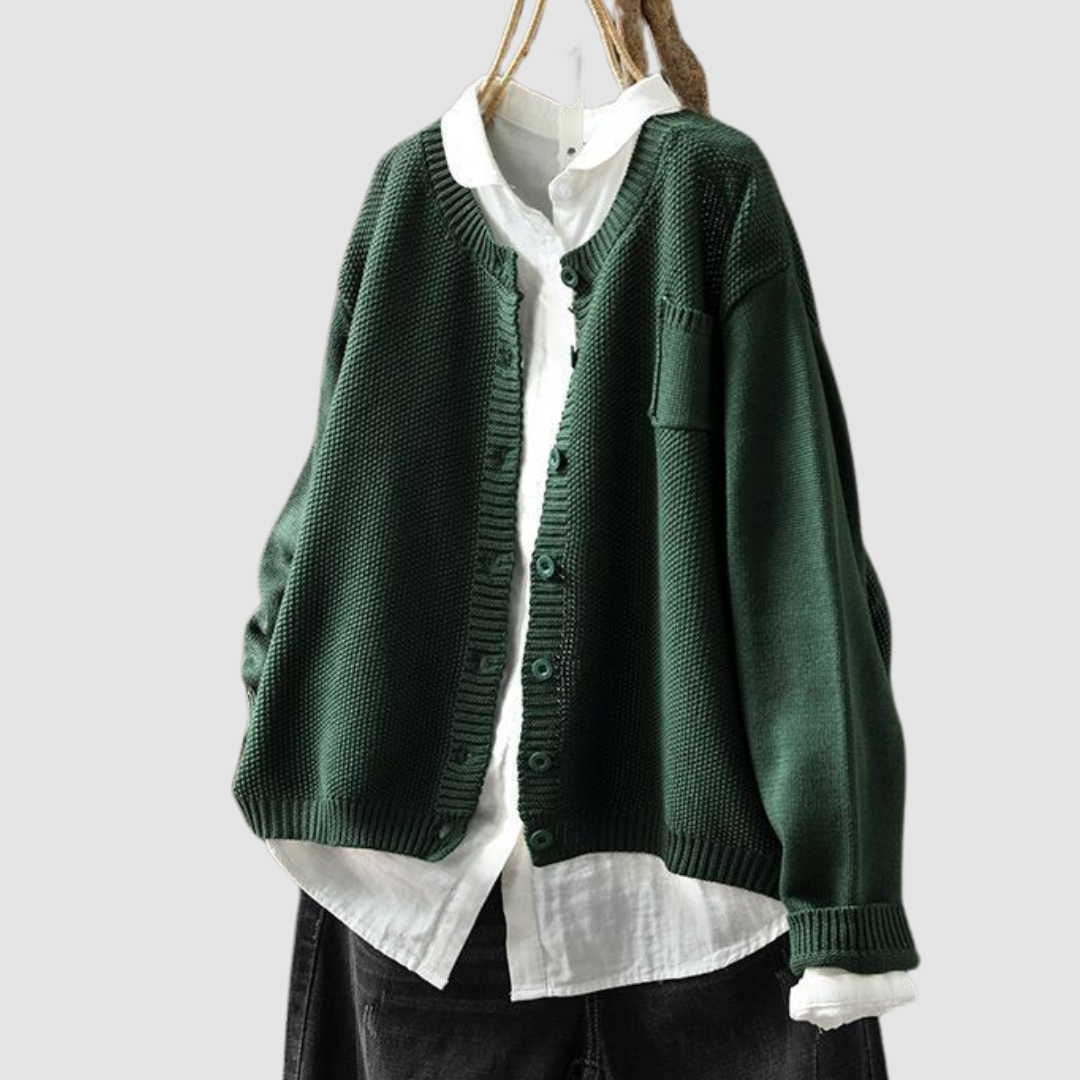 AMELIA | Knit cardigan with chest pocket