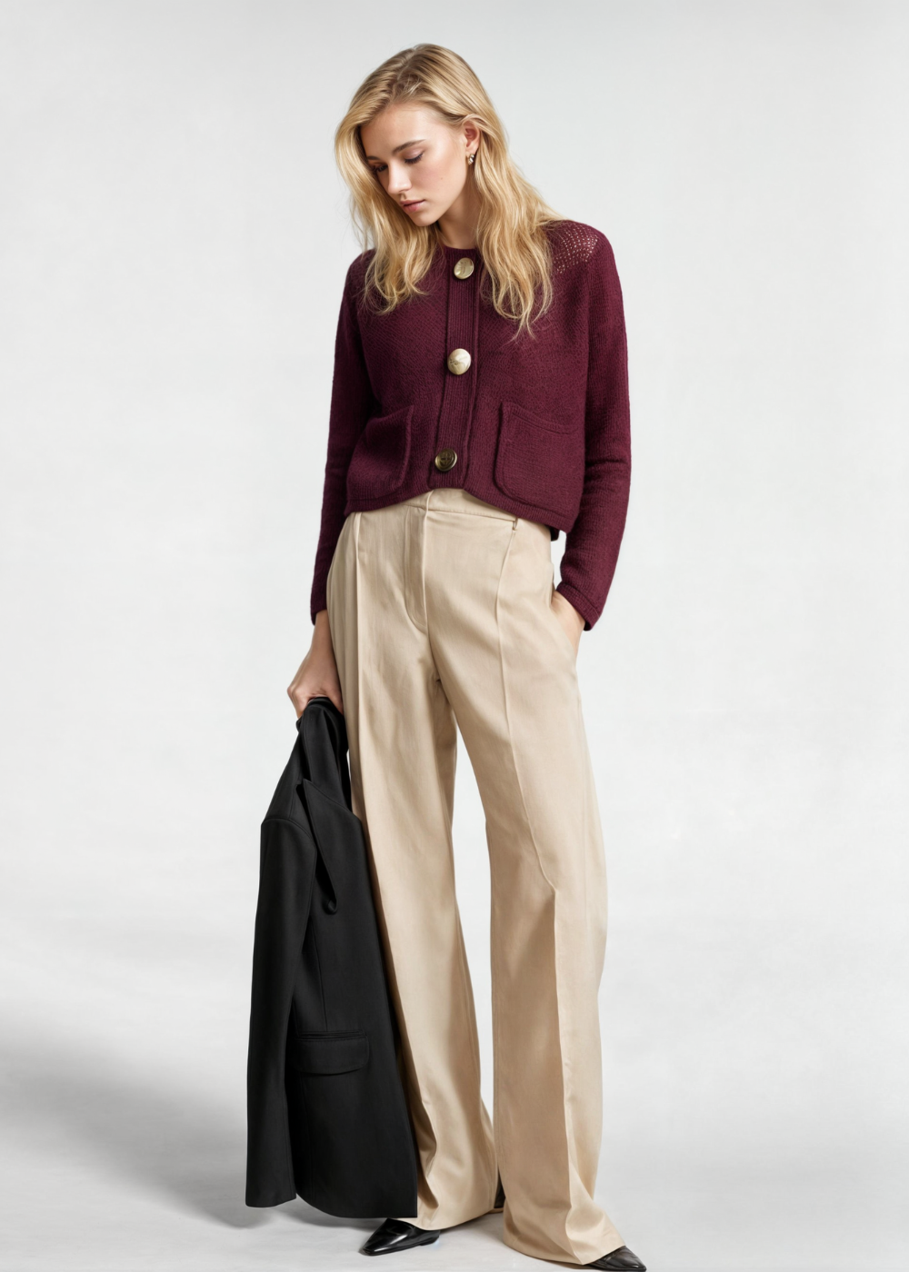 NORA | Knit cardigan with open front