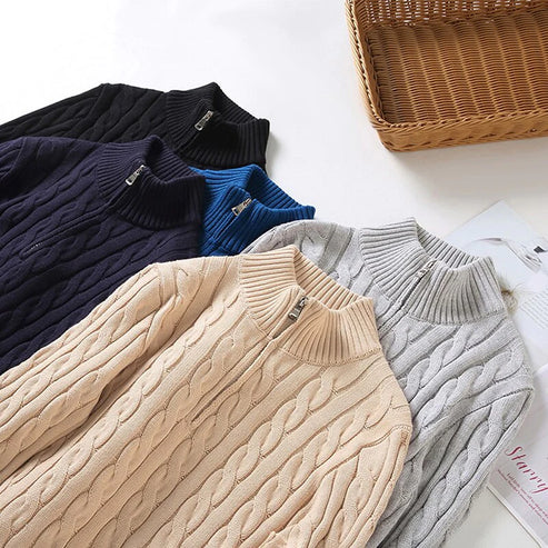HENRY | Half-zip sweater with high collar