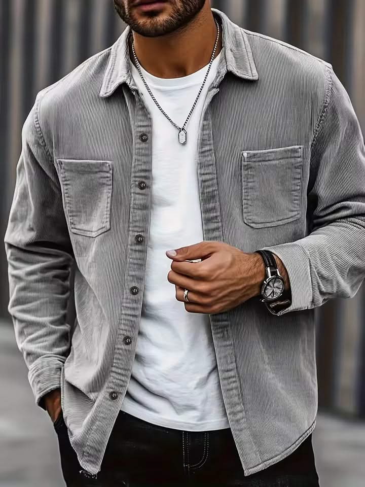 JASPER | Shirt-jacket with corduroy texture