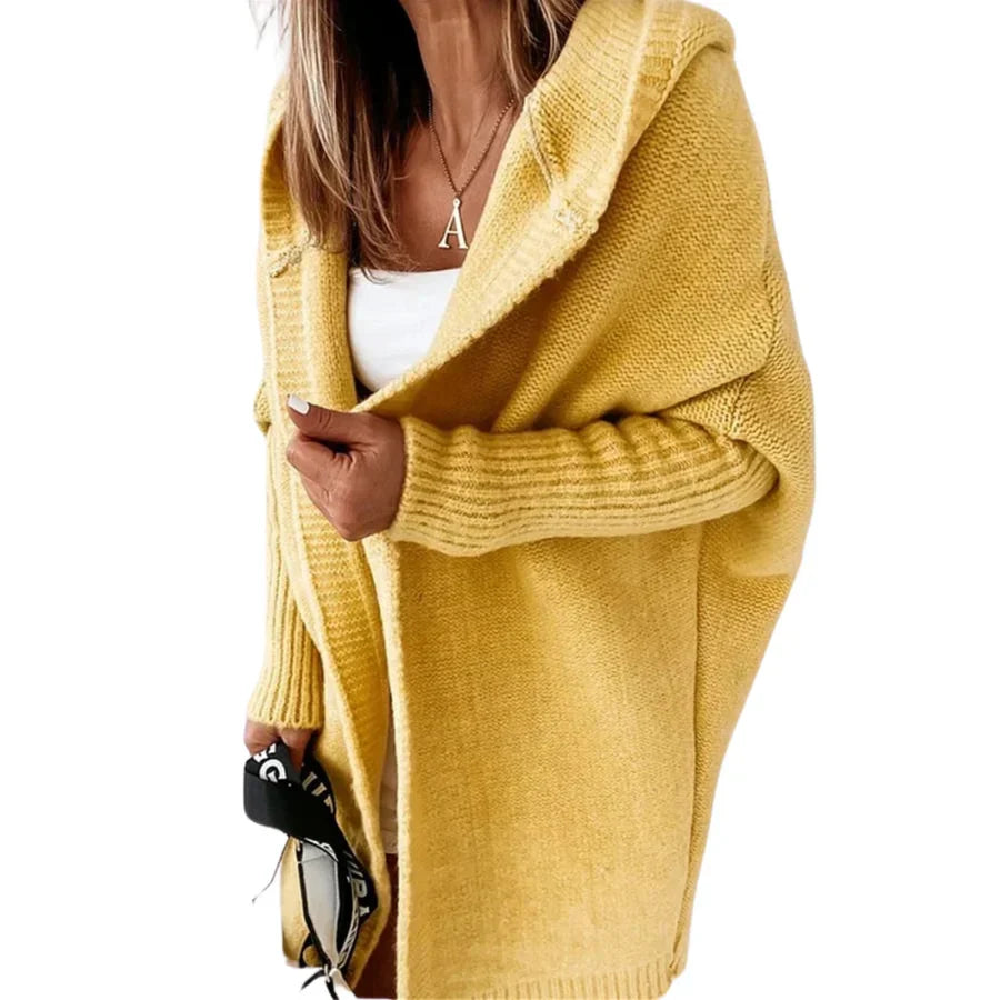 CHLOE | Mid-length cardigan with contrast stitching