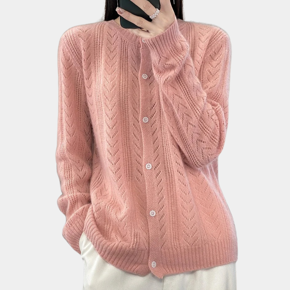 ELLA | Cardigan with cable-knit texture