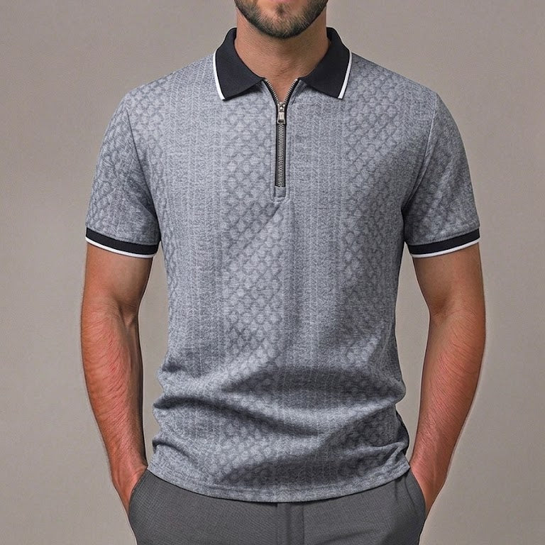 LUCAS | Polo with zip neckline