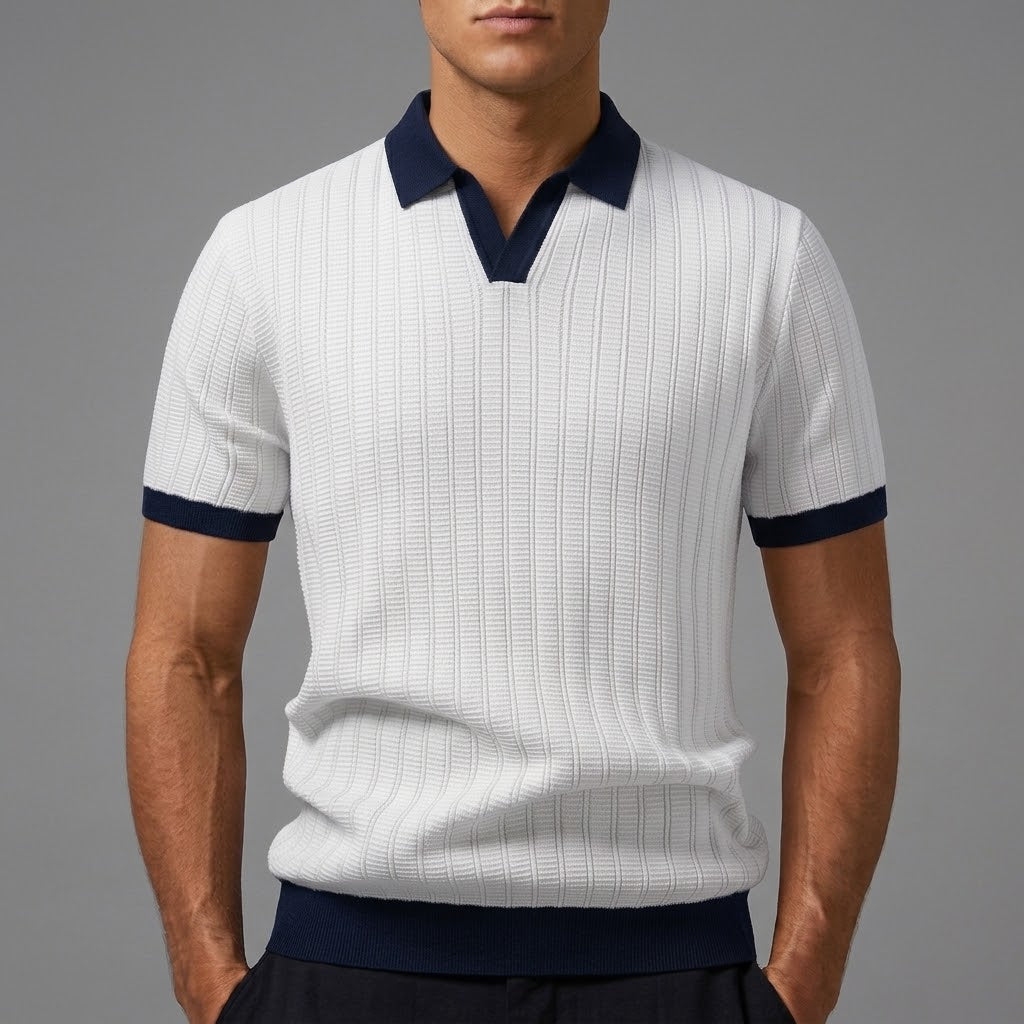 MORGAN | Polo shirt with Johnny collar