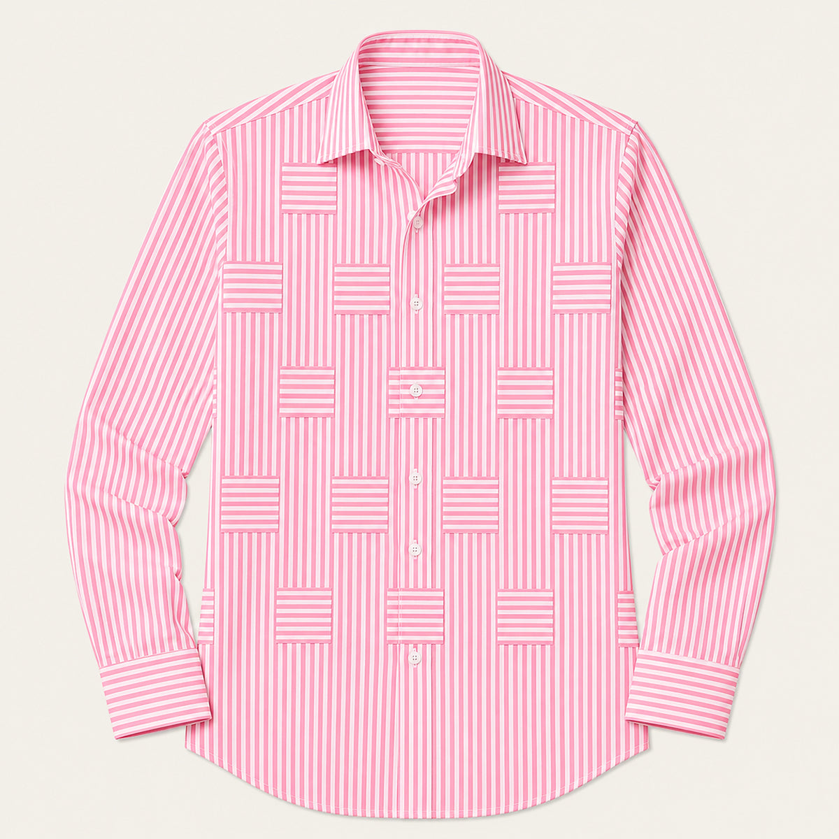 LIAM | Striped shirt with wrinkle-resistant finish