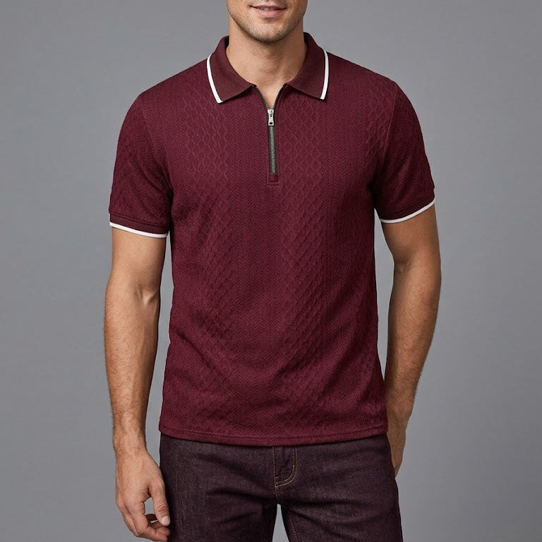 LUCAS | Polo with zip neckline
