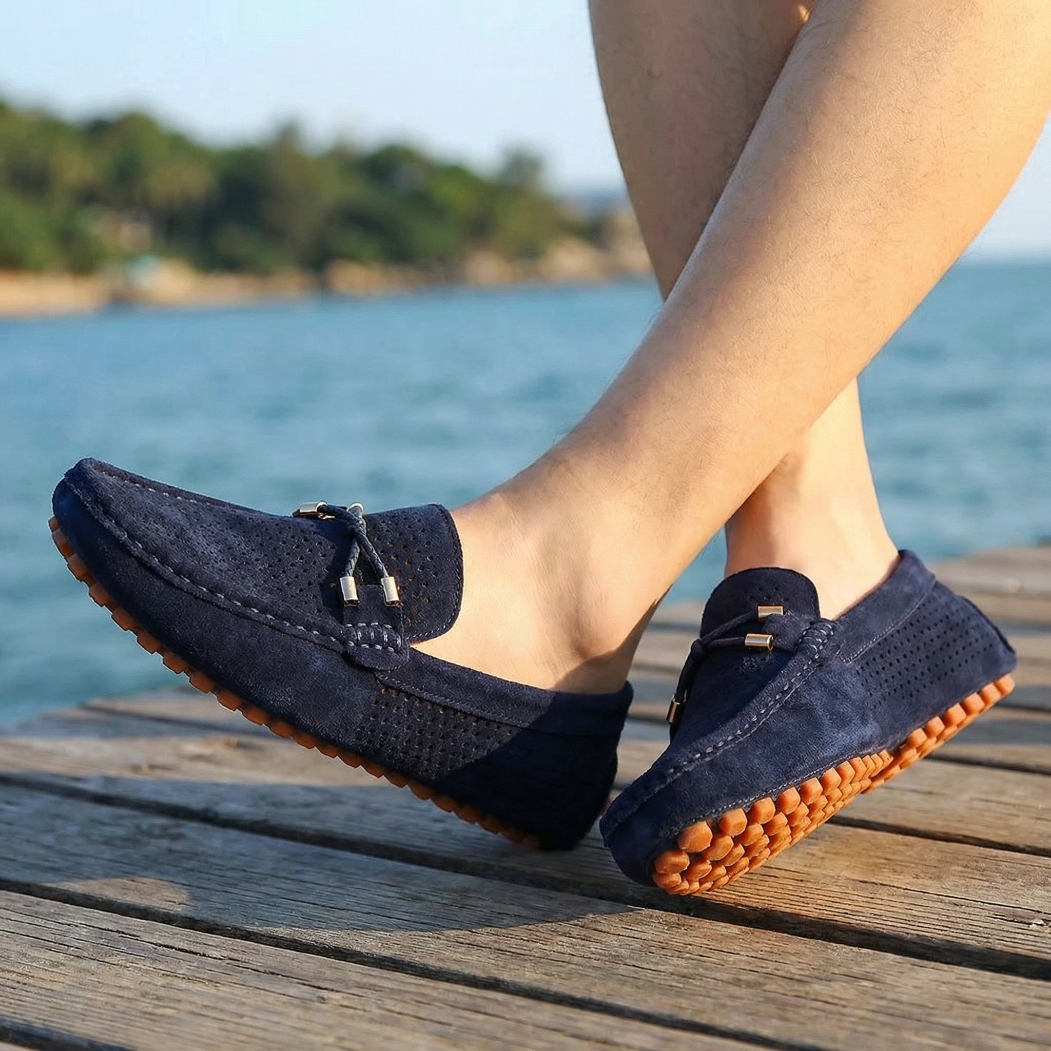 GIANNI | Perforated loafers with slip-on fit
