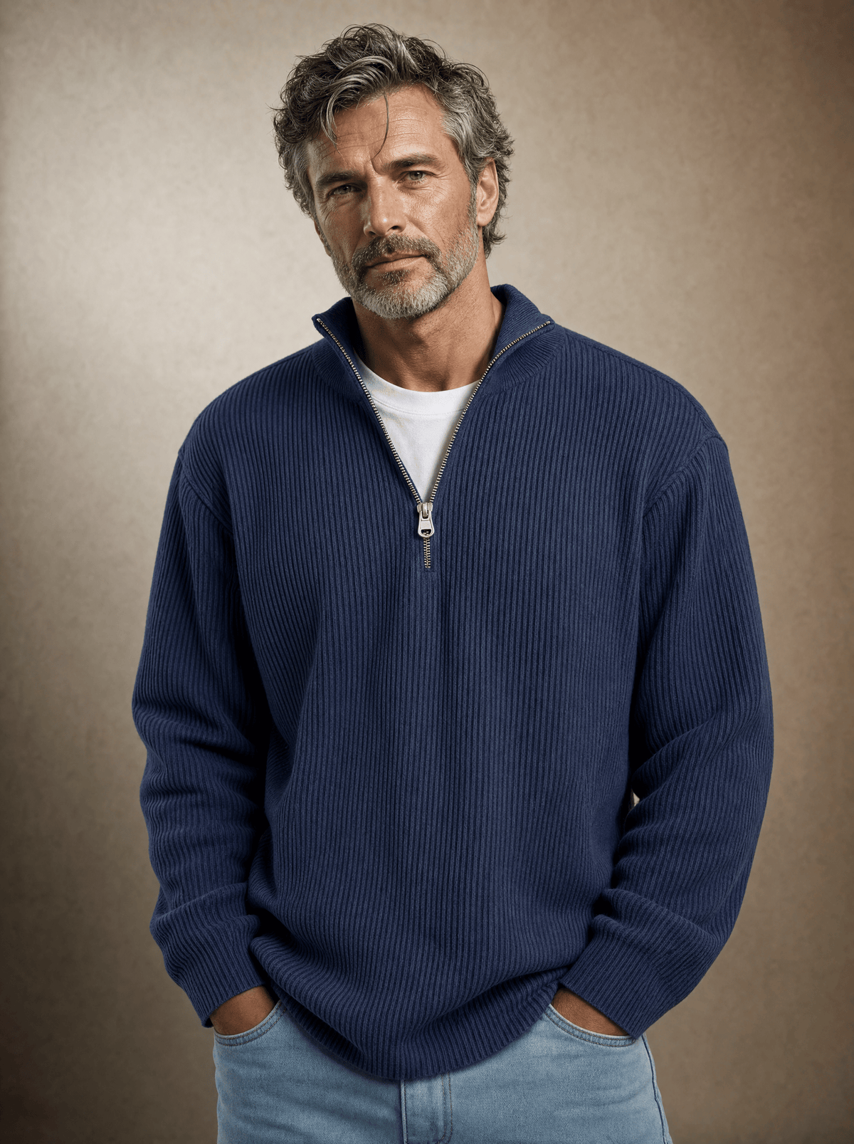 LIAM | Pullover with ribbed texture