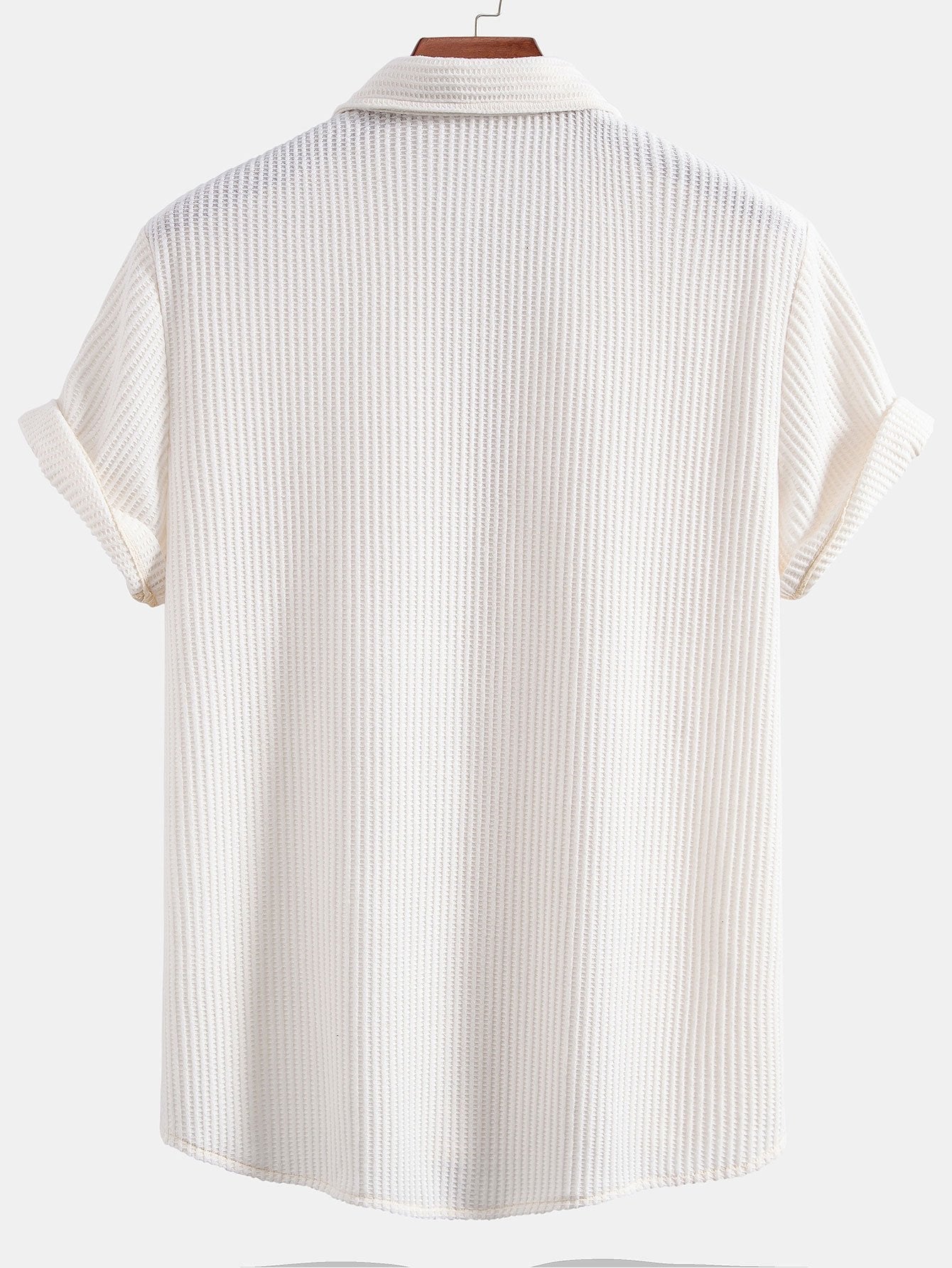 NOAH | Button shirt with waffle texture