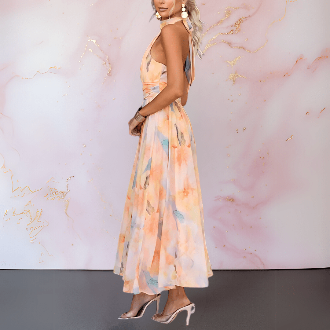 MICAH | Maxi dress with watercolor print