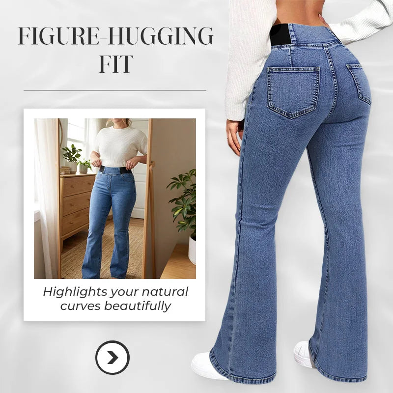 AMELIA | High-waist flare pants with stretch fit