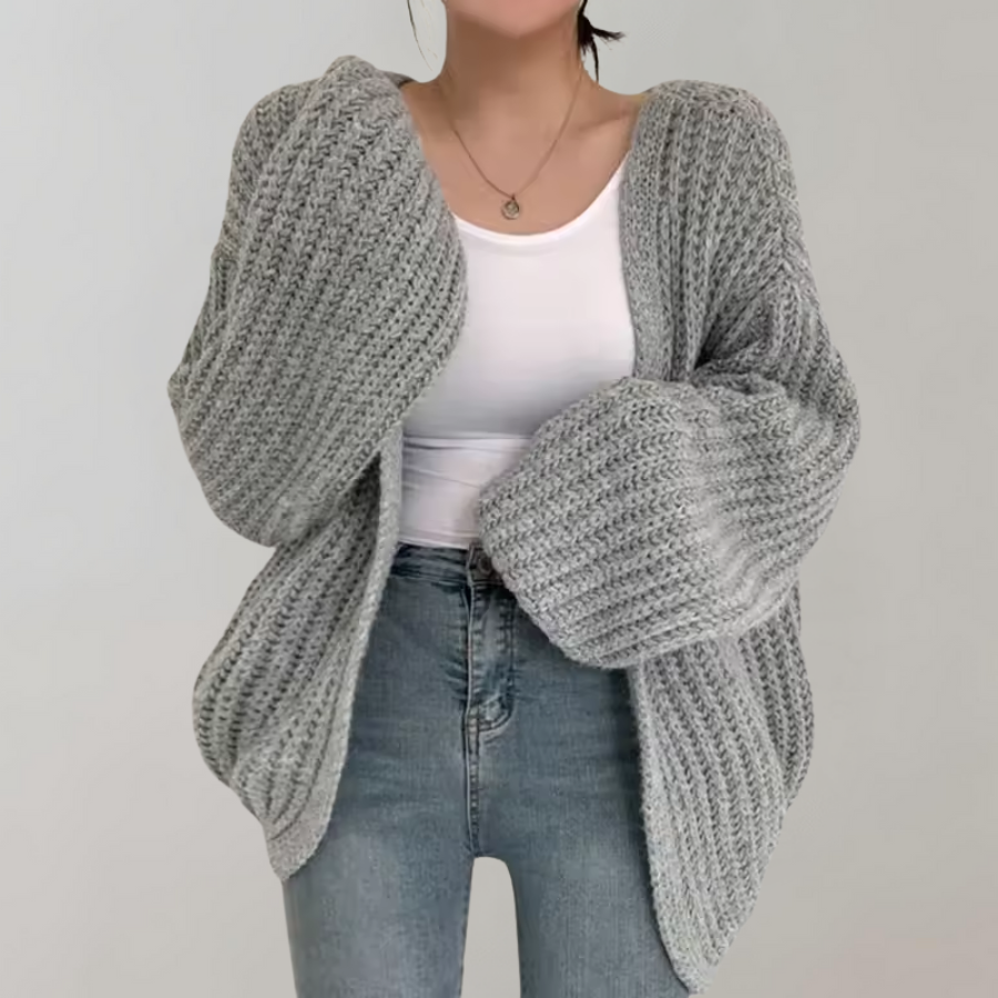 ZOE | Oversized cardigan with chunky knit