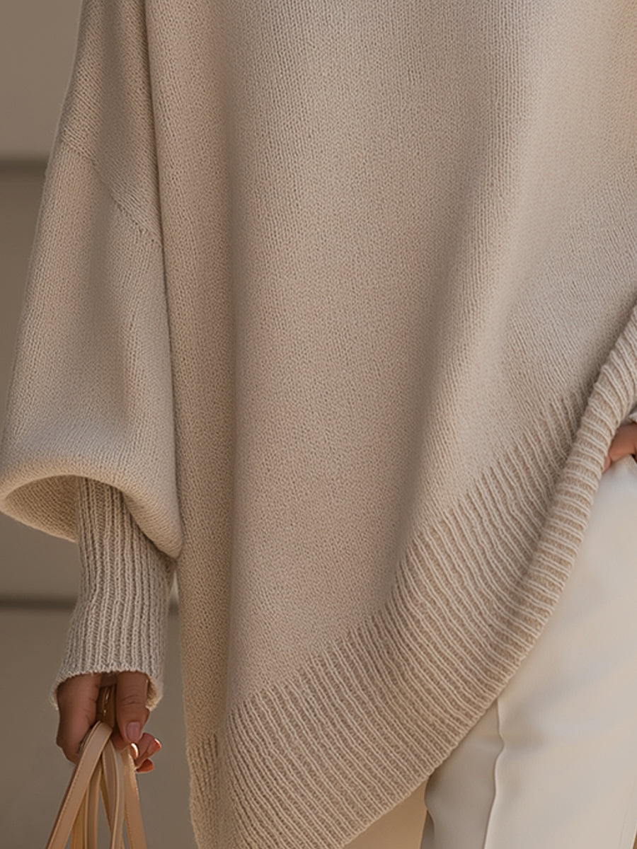 GRACE | Oversized sweater with ribbed trim