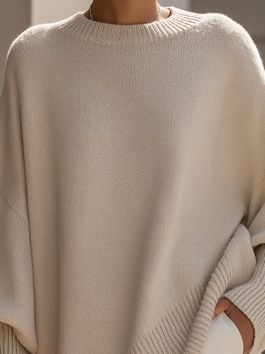 GRACE | Oversized sweater with ribbed trim