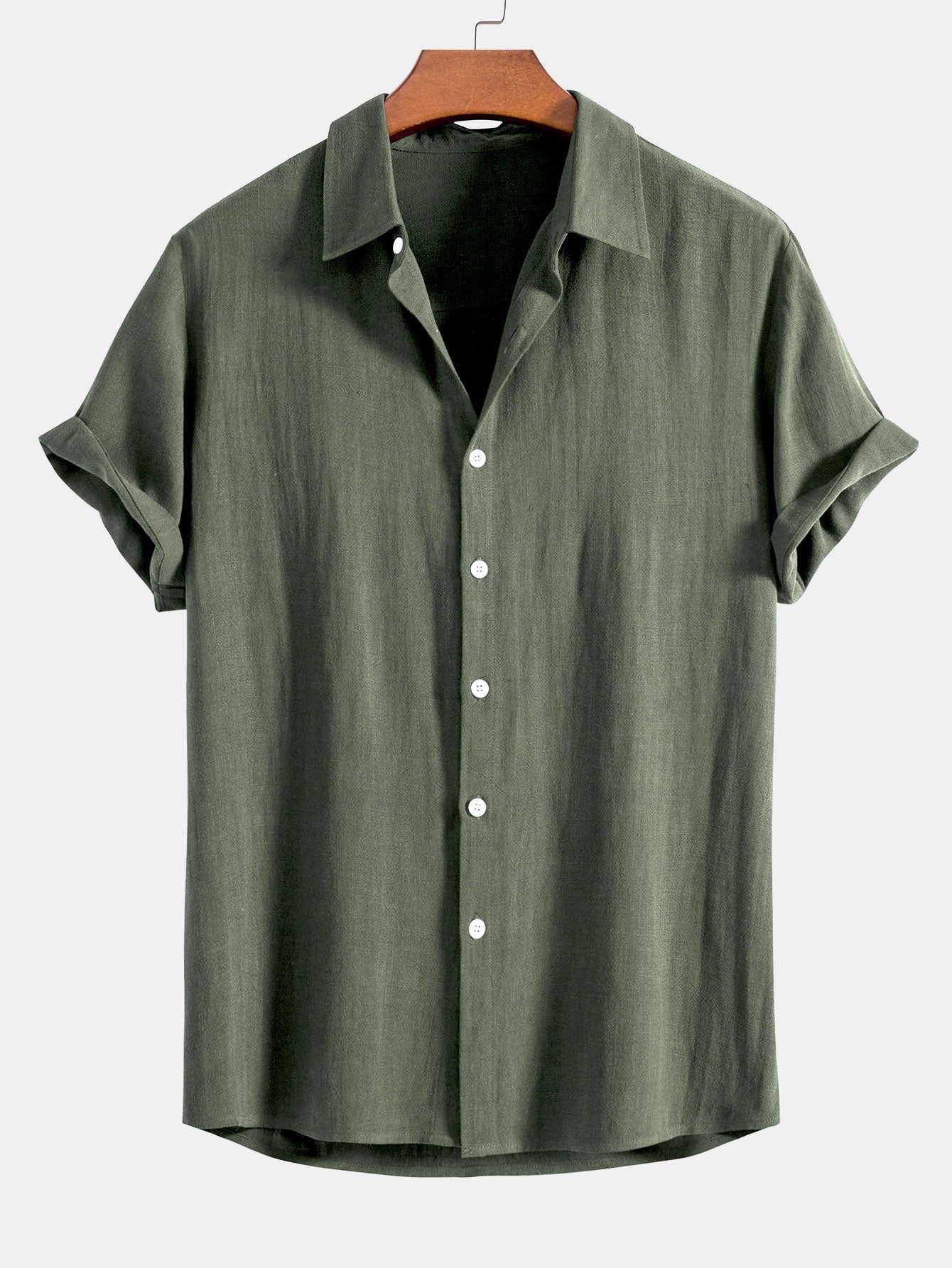 WYATT | Button shirt with linen-rayon blend