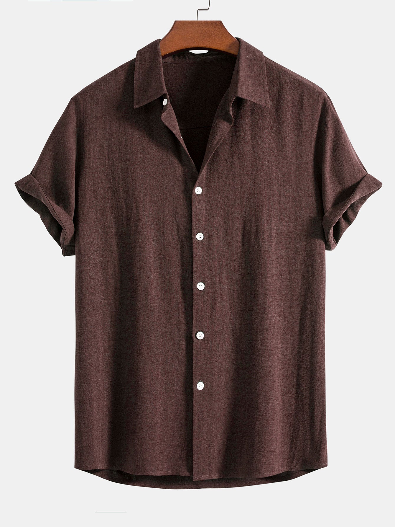 WYATT | Button shirt with linen-rayon blend