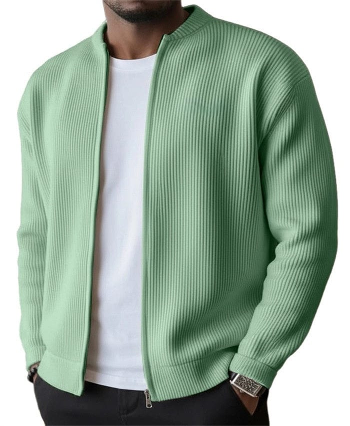 ANDRÉ FERRAN | Ribbed zip cardigan